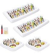HBlife 4 PCS Inflatable Serving Bar, 2 Size Inflatable Buffet Cooler for Party,BBQ,Luau, Salad Ic...