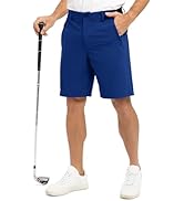 Rdruko Men's Stretch Golf Shorts 9" Dry Fit Casual Dress Work Shorts with Zipper Pockets