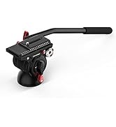 IFOOTAGE Video Fluid Head, Video Tripod Head for Photography, Aluminum Fluid Drag Pan Head, Light...