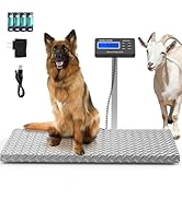 SASVY Livestock Animal Scale 1100lb x 0.2lb Pet Weight Scale for Large Dogs Pigs Goats Sheep Digi...