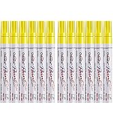 Lesun Yellow Paint Pens Paint Markers, 12 Pack Waterproof Oil-Based Paint Pen Set Quick Dry and P...