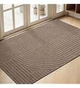 PLEASOR Front Door Mat Outside Entrance, Dirt Resistant and Absorbent Welcome Door Mat Outdoor In...