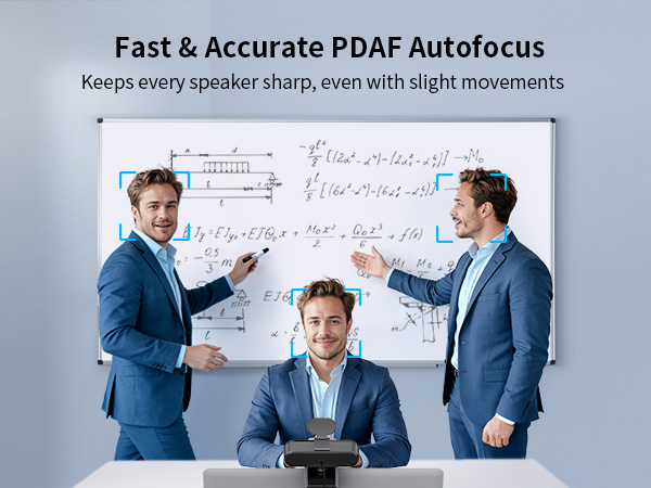 PDAF Autofocus for Efficient Framing EMEET NOVA 4K Dual-Camera 4K Webcam for PC