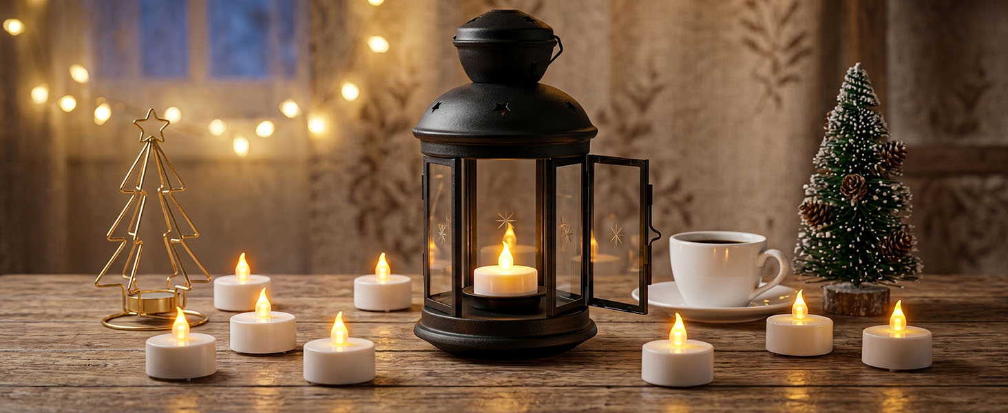 Flickering Tealight Candles