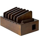 Prosumer's Choice Natural Bamboo Charging Station Rack for Smartphones and Tablets | Simple All-i...