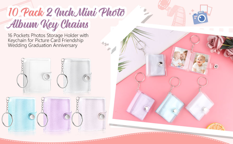 Mini Photo Album Key Chain