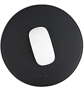 YXLILI Mouse Pad, Double-Sided Mouse Pads Small Round PU Leather Mouse Mat with Stitched Edge Wat...