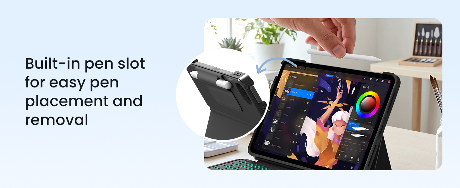 typecase Keyboard Case for iPad A16 11th / 10th Gen & iPad Air 11-inch(M4/M3/M2, 2026/2025/2024)