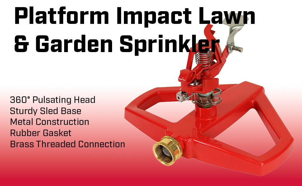 impact sprinkler, platform sprinkler, watering, irrigation, gardening, lawn care, chapin sprinkler