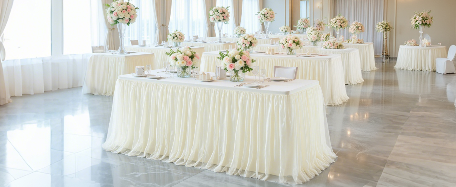 ivory tablecloths for rectangle tables 8 ft