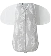 Nest Designs Swaddle Sleep Bag | Baby Sleep Sack with Detachable Swaddle Wings | 0.25 TOG - Feath...