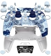 eXtremeRate Luna Redesigned Full Set Shell Buttons Touchpad Cover Compatible with ps5 Controller ...