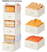Pipishell Hanging Closet Organizer 6-Shelf, Hanging Shelves for Closet with 3 Removable Drawers &...