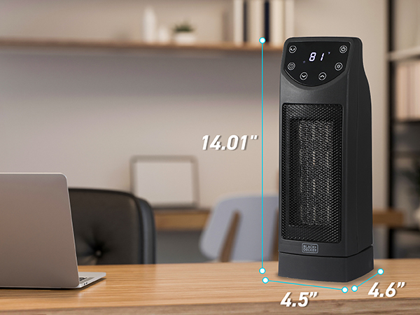 BLACK+DECKER Oscillating Space Heater, Portable Heater with Remote Control