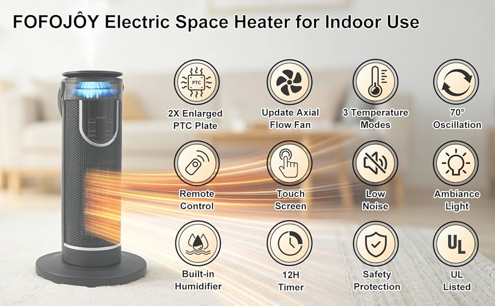 FOFOJOY Space Heaters for Indoor Use