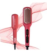 Hair Straightener Brush(Tomato Red)