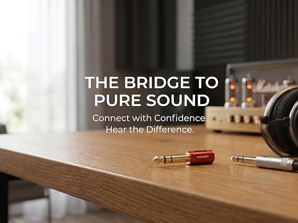 3.5mm to 1/4 (6.35mm) Stereo Pure Copper Adapter