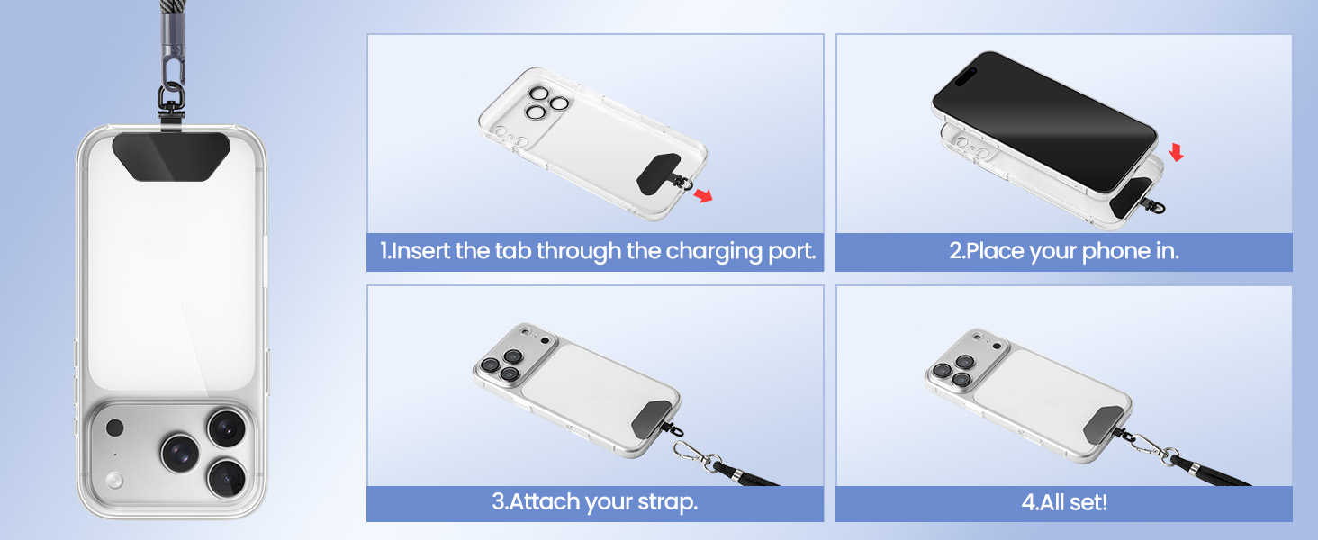 phone lanyard tab