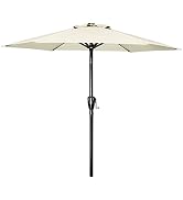 Simple Deluxe 7.5' Patio Umbrella Outdoor Table Market Yard Umbrella with Push Button Tilt/Crank,...