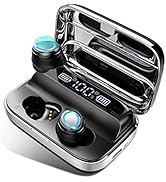Wireless Earbuds, Bluetooth 5.1 Earbuds with 140H Playtime, Bluetooth Headphones HiFi Stereo Nois...