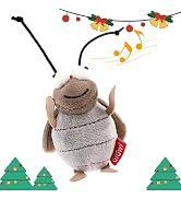 Gigwi Squeaky Cricket Cat Toy,Interactive Cat Toys Electronic Motion Activated Bug Sound,Automati...