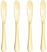 MLURCU Better Butter Spreader Knife with Holes Butter Knives Set of 4 Stainless Steel Butter Knif...