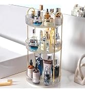 Zufudo Rotating Makeup Organizer 3 Tier Lazy Susan Trays Skincare Perfume Organizer for Bathroom ...