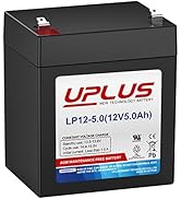 UPLUS LP12-5 12 Volt 5Ah Rechargeable AGM Battery, DJW12-4.5 SLA Battery Replacement Batteries Ba...