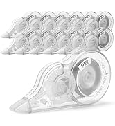 JEFURE 12Pcs White Out Correction Tape, 39.4Ft Whiteout Tape Roller, Tear-Resistant Tape for Scho...
