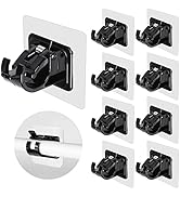 Lightarea Curtain Rod Brackets No Drilling, 8 PCS Self Adhesive Curtain Rod Holder Hooks Curtain ...