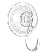 VIS'V Wreath Hanger, Large Clear Heavy Duty Suction Cup Wreath Hooks with Wipes 22 LB Removable S...
