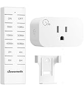 DEWENWILS Wireless Remote Control Outlet with Timer, Indoor Remote Timer Outlet, No Interference ...