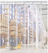 Ezcasch W4' X H7' Vinyl Strips 0.08 Inch Thickness, 8PCS Door PVC Strip Curtain Kit Clear Plastic...