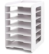 SONGWAY Paper Storage Organizer for Desk - 7 Tier Paper Sorter Organizer, Letter Mail Tray, File ...