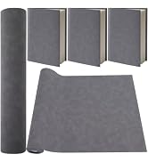 CRASPIRE 51 x 11.8in Book Cloth Fabric Suede Leather Fabric Surface Non-Woven Base Dark Grey for ...