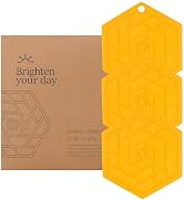 Shinemade Trivet Mat, Set of 3 Silicone Pot Holder, Hot Pads, Potholders for Pots and Pans (Yello...