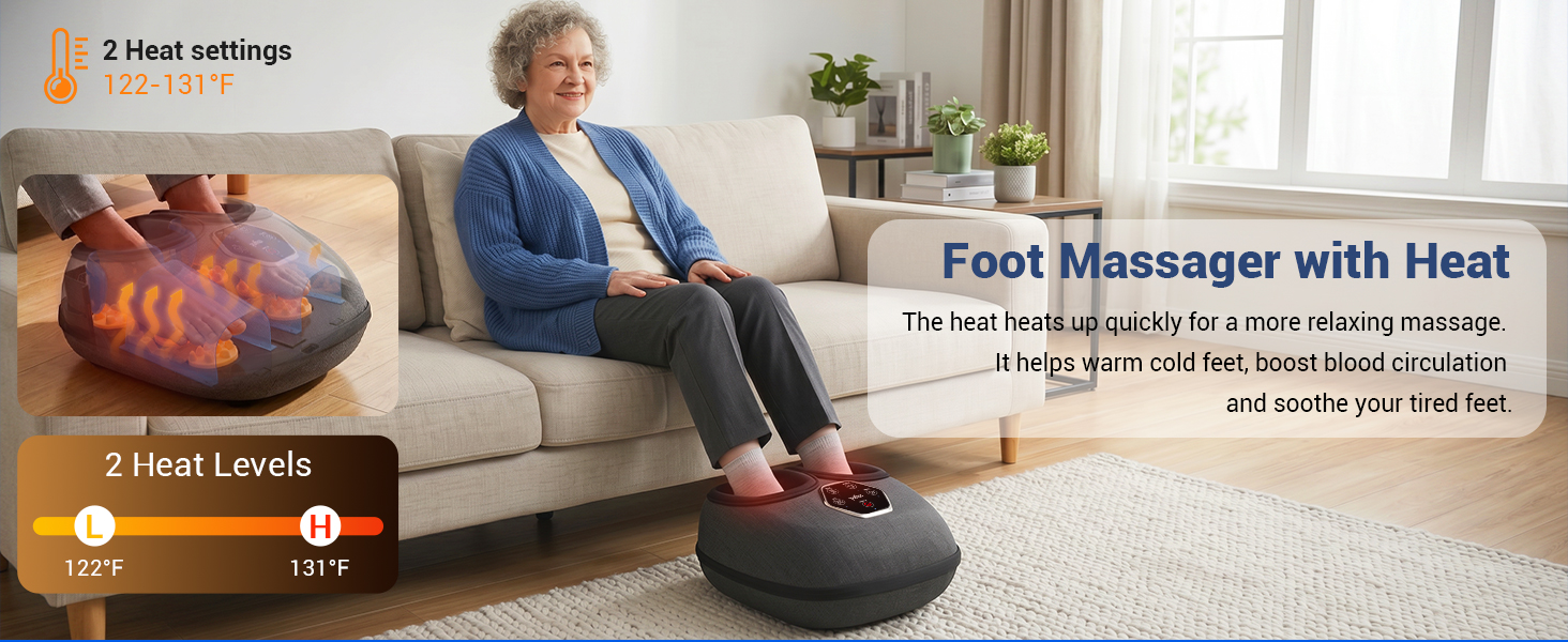 shiatsu foot massager with heat