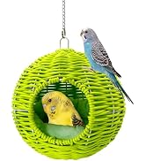 Jevnd Chewproof Steel Frame Bird Nest for Cage, Washable Small Bird Bed Hammock Hideout Lay Eggs ...
