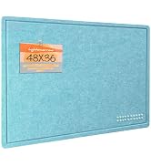 Large Bulletin Board - 48 x 36 Inches, Decorative Felt Pin Board for Wall - 4' x 3' Foldable Phot...