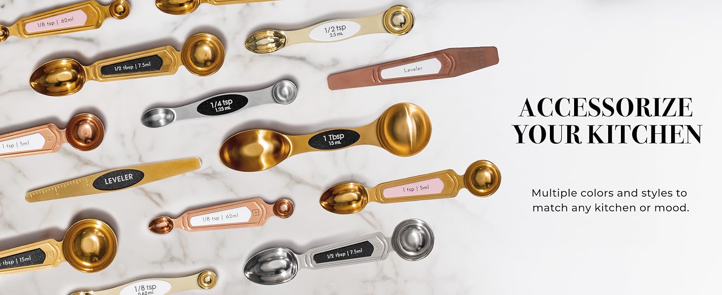 Silver - Black - Magnetic Spoons