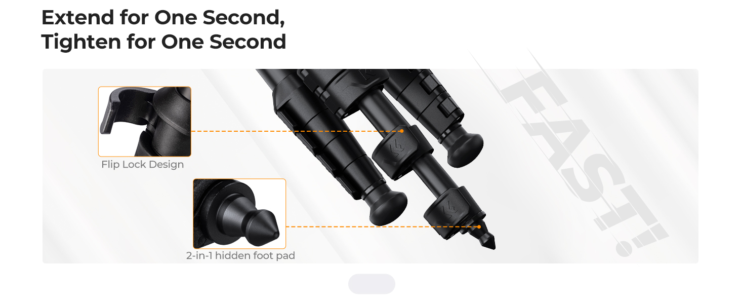 63" Aluminum Travel Tripod for Camera with Phone Holder