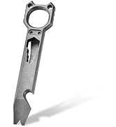 Hamans EDC Titanium Pry Bar 6-in-1 Multi Tool Crowbar Portable with Bottle Opener, Wrench, Nail P...