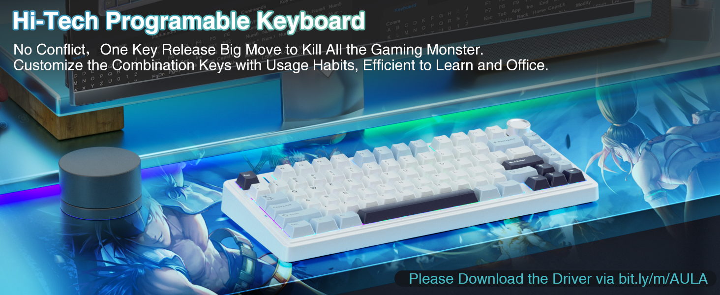 75 percent tkl mechanical gaming keyboard wireless custom keyboard compact hotswap keyboard