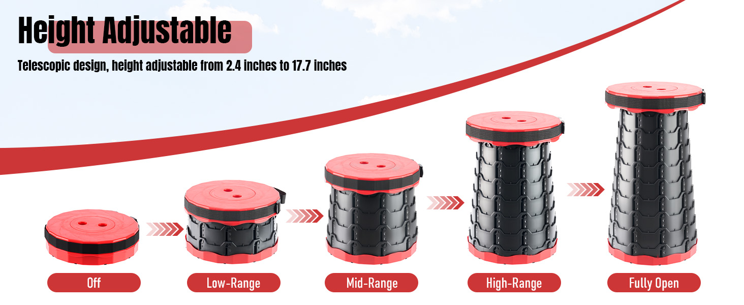 Portable Collapsible Stool Retractable Stool, Foldable Portable Collapsible Chair for Fishing