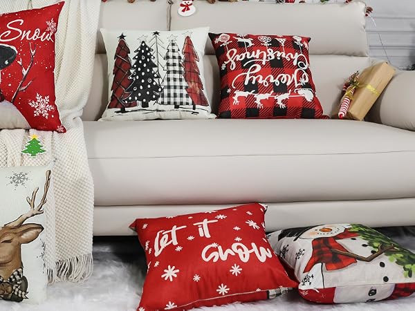christmas tree pillow covers 18x18
