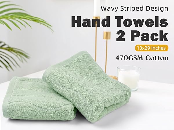light green towels