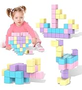 SYSKENI Magnetic Building Blocks Toys for Toddler Girls Boys Age 2-4 3-5 4-8 Macaron Magnetic Blo...