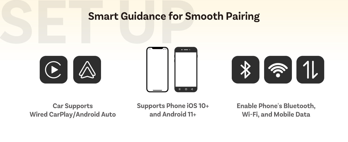 Universal Wireless Adapter for Factory Wired CarPlay Cars, Compatible with 2016-2026 Models