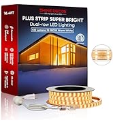 Shine Decor Dual-Row Plus LED Strip Lights Bright 510Lm/M, AC 120V Dimmable Rope Light IP65 Water...
