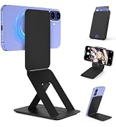 LDSXAY Phone Tripod Wallet for MagSafe, Magnetic Phone Tripod Stand, Adjustable iPhone Wallet Com...
